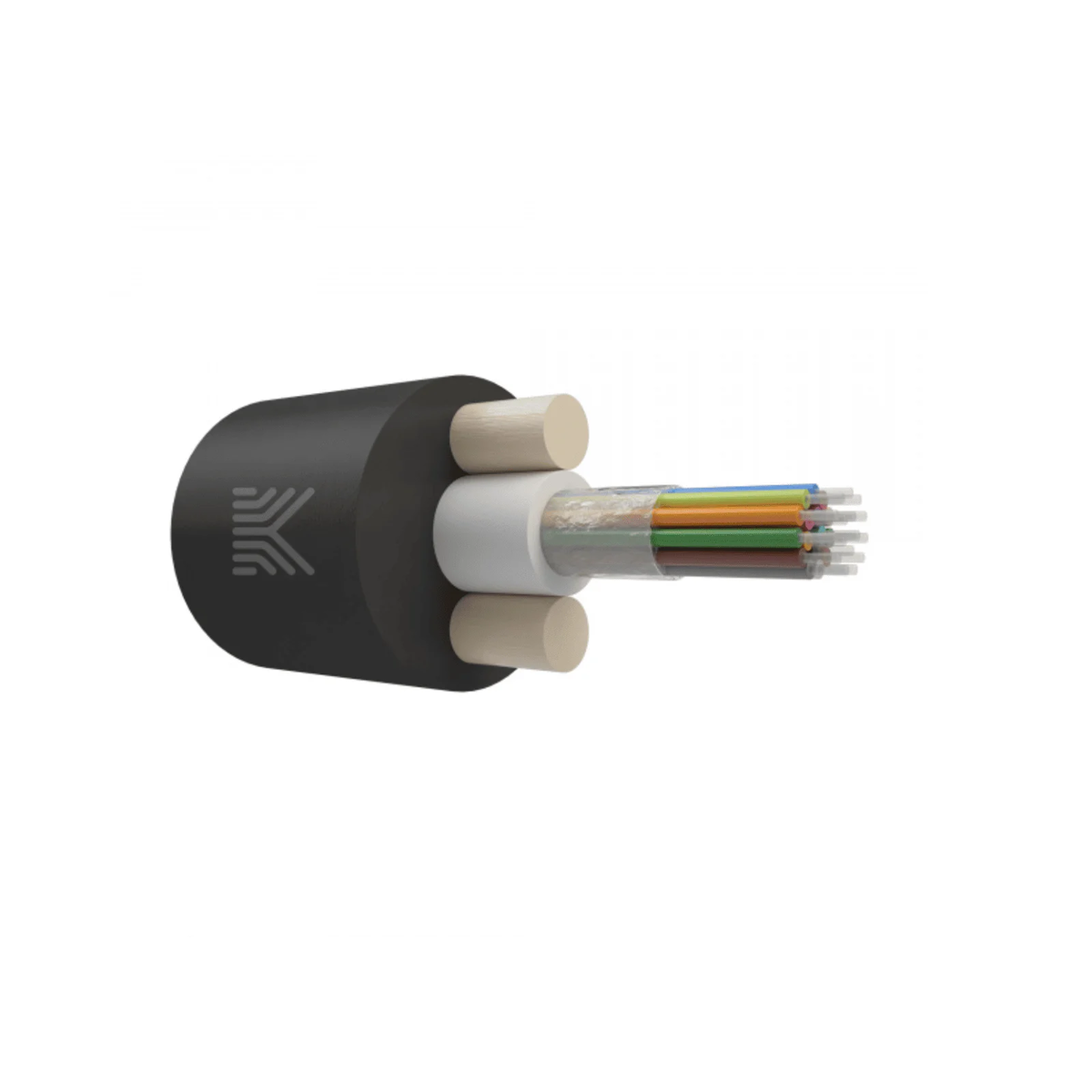 Дроп-кабель круглый 16 волокон SM 9/125 G.657.A1, с центральной трубкой, усиленный стеклопрутками, полиэтилен, 1.5 кН